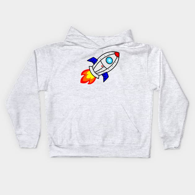 Rocket II Kids Hoodie by Pendientera